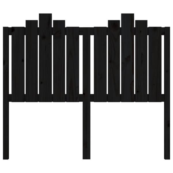 Hovedgærder og fodgærder - Living sengegærde 126x4x110 cm massivt fyrretræ sort