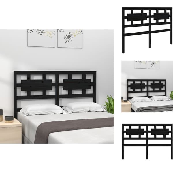 Hovedgærder og fodgærder - Living sengegærde 205,5x4x100 cm massivt fyrretræ sort