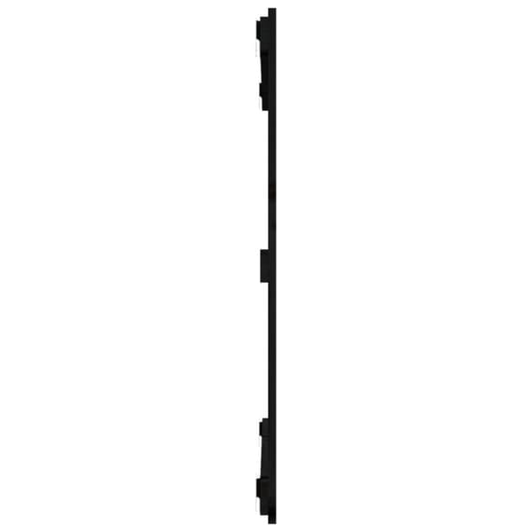 Hovedgærder og fodgærder - Living sengegavl 95,5x3x90 cm massivt fyrretræ sort
