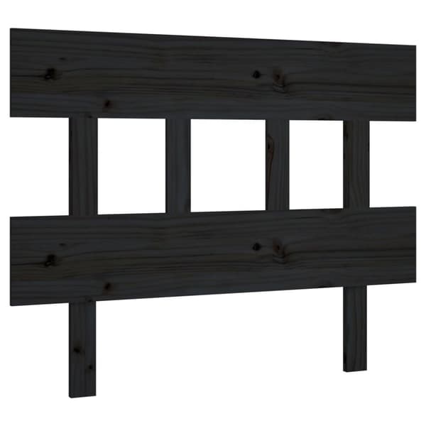 Sängynpäädyt - Living Sängynpääty musta 93,5x3x81 cm täysi mänty