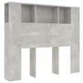 Miniatyrbillede 3 af 8: Hovedgærder og fodgærder - Living sengegavl med opbevaring 120x18,5x102,5 cm betongrå