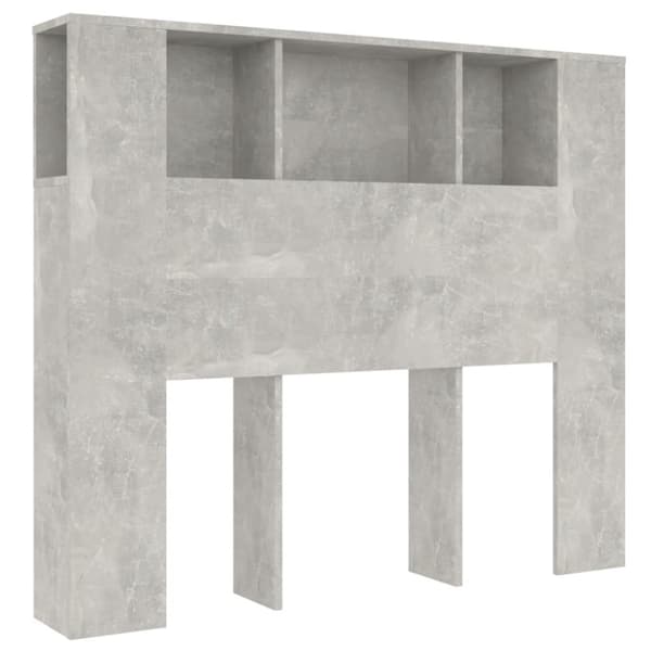 Hovedgærder og fodgærder - Living sengegavl med opbevaring 120x18,5x102,5 cm betongrå