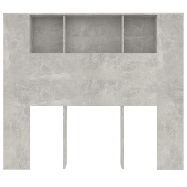 Hovedgærder og fodgærder - Living sengegavl med opbevaring 120x18,5x102,5 cm betongrå