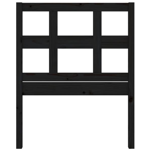 Sängynpääty musta 95,5x4x100 cm täysi mänty - Sängynpääty - Sängynpäädyt - Home & Living