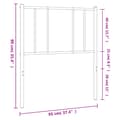 Pikkukuva 8 / 8: Metallinen sängynpääty musta 90 cm - Sängynpääty - Sängynpäädyt - Home & Living