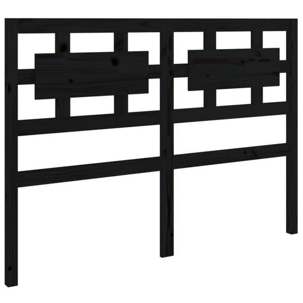 Sengegærde 125,5x4x100 cm massivt fyrretræ sort - Sengegærde - Sengegærder - Home & Living