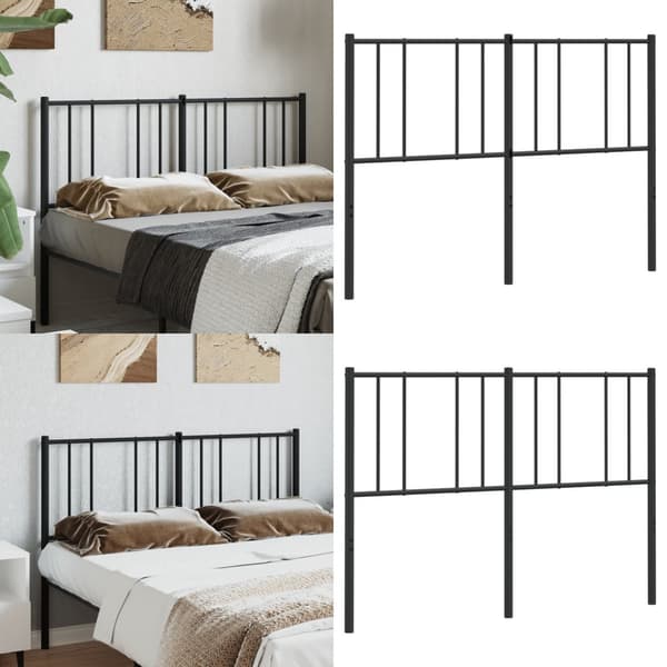 Metallinen sängynpääty musta 160 cm - Sängynpääty - Sängynpäädyt - Home & Living