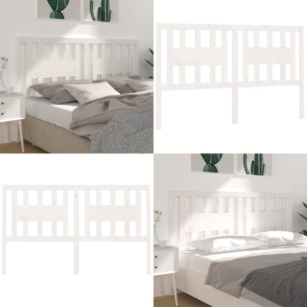 Sengegærde 126x4x100 cm massivt fyrretræ hvid - Sengegærde - Sengegærder - Home & Living