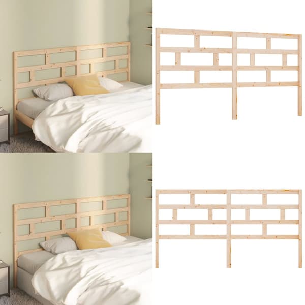 Sengegærde 206x4x100 cm massivt fyrretræ - Sengegærde - Sengegærder - Home & Living