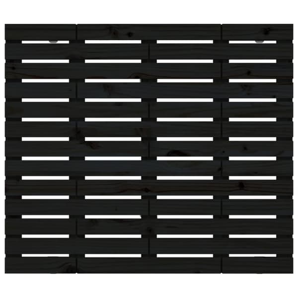 Sengegavl 96x3x91,5 cm massivt fyrretræ sort - Væghængt Sengegavl - Væghængte Sengegavle - Home & Living