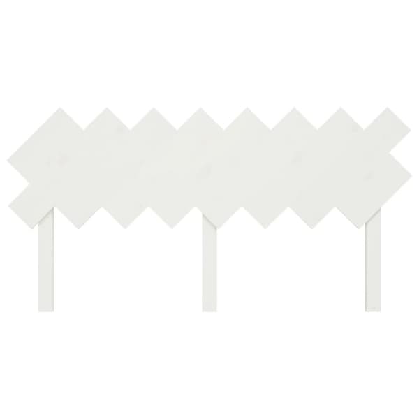 Sängynpääty valkoinen 159,5x3x80,5 cm täysi mänty - Sängynpääty - Sängynpäädyt - Home & Living