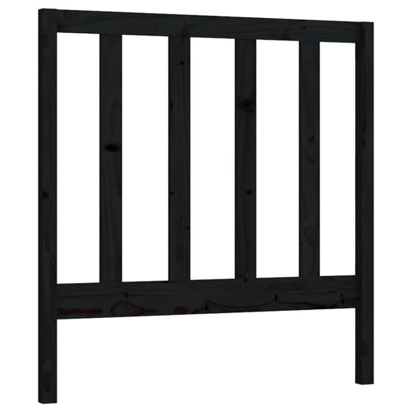 Sengegærde 96x4x100 cm massivt fyrretræ sort - Sengegærde - Sengegærder - Home & Living