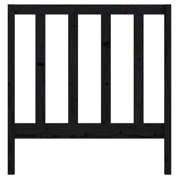 Sengegærde 96x4x100 cm massivt fyrretræ sort - Sengegærde - Sengegærder - Home & Living