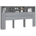 Miniatyrbillede 6 af 9: Sengegavl med opbevaring 180x19x103,5 cm grå sonoma-eg - Sengegavl Med Opbevaring - Sengegavle Med Opbevaring - Home & Living