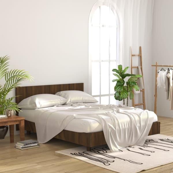 Sänggavel brun ek 160x1,5x80 cm konstruerat trä - Sänggavel - Sänggavlar - Home & Living
