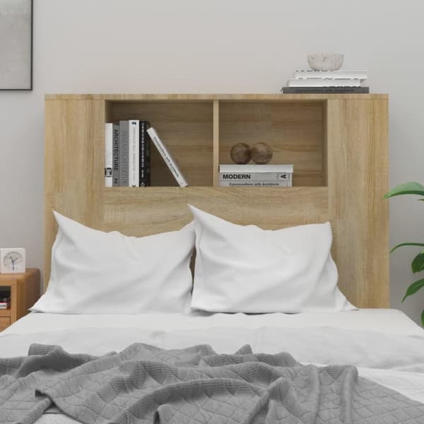 Sengegavl med opbevaring 100x18,5x104,5 cm sonoma-eg - Sengegavl Med Opbevaring - Sengegavle Med Opbevaring - Home & Living