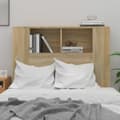 Miniatyrbillede 4 af 8: Sengegavl med opbevaring 100x18,5x104,5 cm sonoma-eg - Sengegavl Med Opbevaring - Sengegavle Med Opbevaring - Home & Living