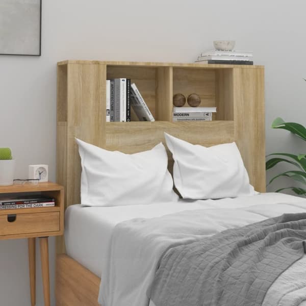 Sengegavl med opbevaring 100x18,5x104,5 cm sonoma-eg - Sengegavl Med Opbevaring - Sengegavle Med Opbevaring - Home & Living
