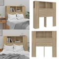 Miniatyrbillede 1 af 8: Sengegavl med opbevaring 100x18,5x104,5 cm sonoma-eg - Sengegavl Med Opbevaring - Sengegavle Med Opbevaring - Home & Living