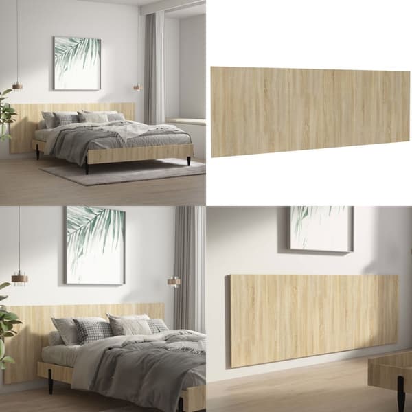 Vägghängd sänggavel sonoma-ek 240x1,5x80 cm konstruerat trä - Sänggavel - Sänggavlar - Home & Living