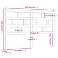 Miniatyrbillede 7 af 7: Sengegærde 141x4x100 cm massivt fyrretræ sort - Sengegærde - Sengegærder - Home & Living
