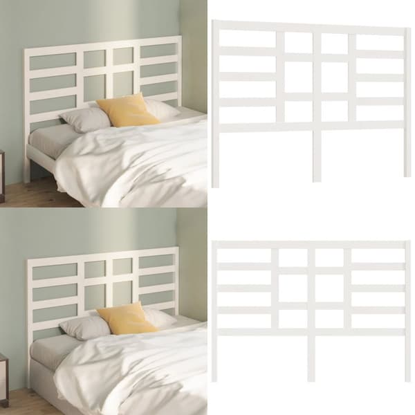 Sengegærde 166x4x104 cm massivt fyrretræ hvid - Sengegærde - Sengegærder - Home & Living