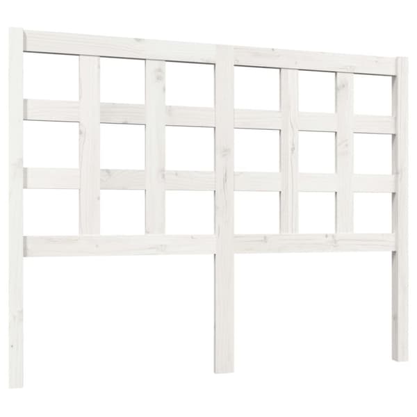 Sengegærde 125,5x4x100 cm massivt fyrretræ hvid - Sengegærde - Sengegærder - Home & Living