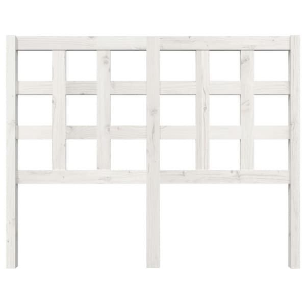 Sengegærde 125,5x4x100 cm massivt fyrretræ hvid - Sengegærde - Sengegærder - Home & Living