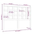 Miniatyrbillede 7 af 7: Sengegærde 125,5x4x100 cm massivt fyrretræ hvid - Sengegærde - Sengegærder - Home & Living