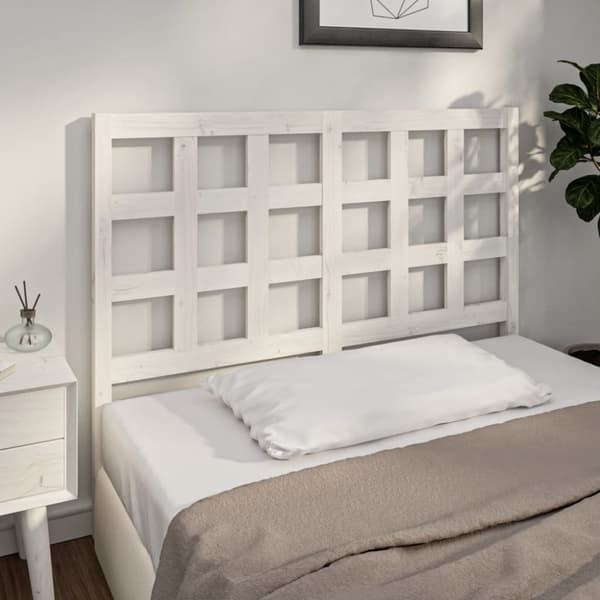 Sengegærde 125,5x4x100 cm massivt fyrretræ hvid - Sengegærde - Sengegærder - Home & Living