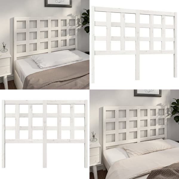 Sengegærde 125,5x4x100 cm massivt fyrretræ hvid - Sengegærde - Sengegærder - Home & Living