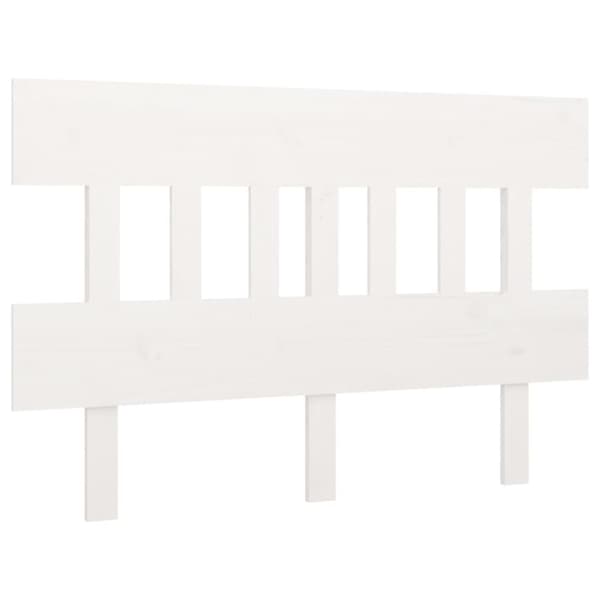 Sängynpääty valkoinen 203,5x3x81 cm täysi mänty - Sängynpääty - Sängynpäädyt - Home & Living