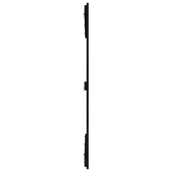 Sängynpääty seinälle musta 146,5x3x110 cm täysi mänty - Seinäsängynpääty - Seinäsängynpäädyt - Home & Living