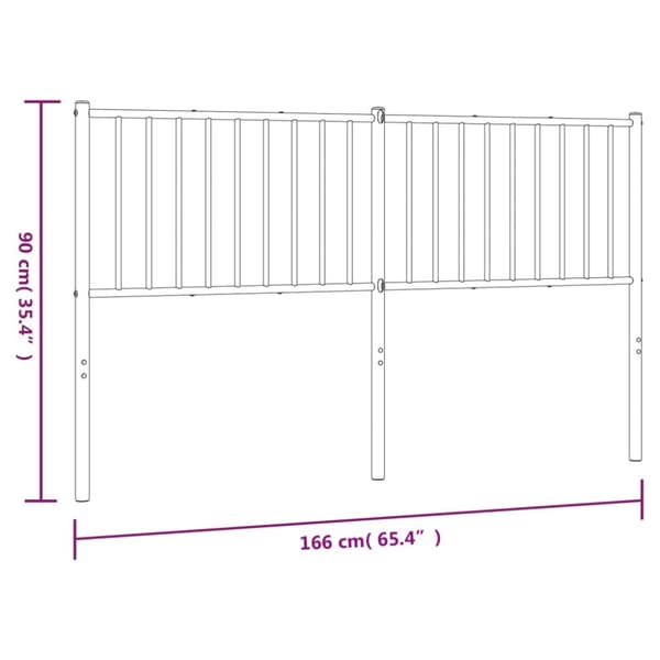 Sengegavl 160 cm metal hvid - Sengegavl - Sengegavle - Home & Living