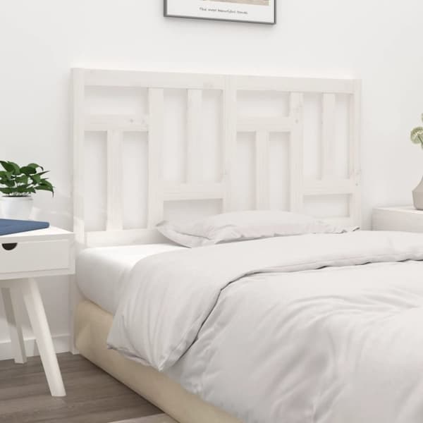 Sengegærde 205,5x4x100 cm massivt fyrretræ hvid - Sengegærde - Sengegærder - Home & Living