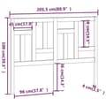 Miniatyrbillede 7 af 7: Sengegærde 205,5x4x100 cm massivt fyrretræ hvid - Sengegærde - Sengegærder - Home & Living