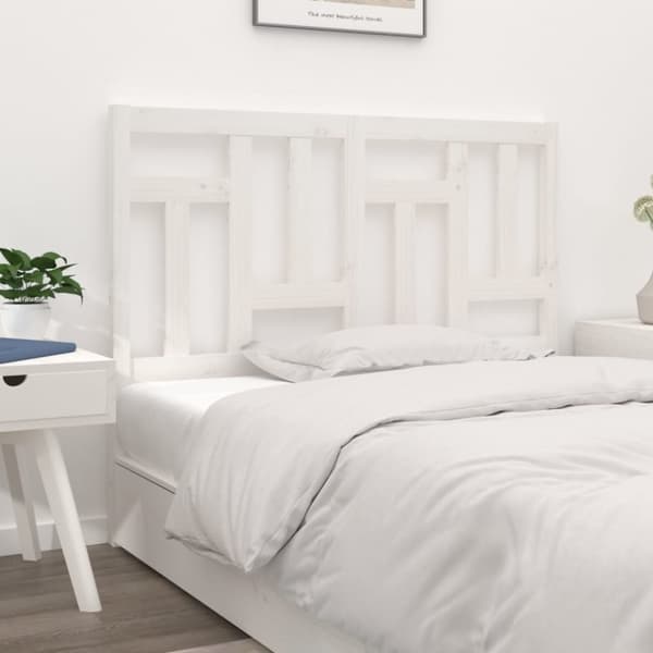 Sengegærde 205,5x4x100 cm massivt fyrretræ hvid - Sengegærde - Sengegærder - Home & Living