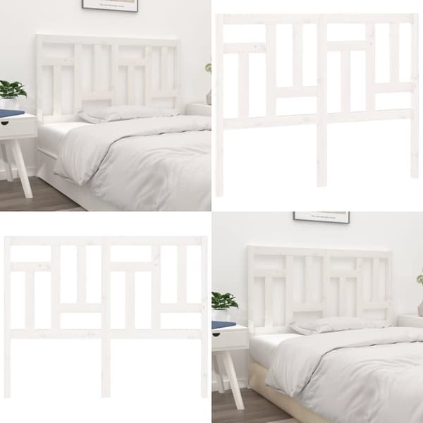 Sengegærde 205,5x4x100 cm massivt fyrretræ hvid - Sengegærde - Sengegærder - Home & Living