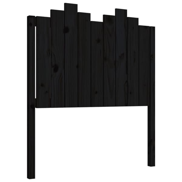 Sengegærde 96x4x110 cm massivt fyrretræ sort - Sengegærde - Sengegærder - Home & Living