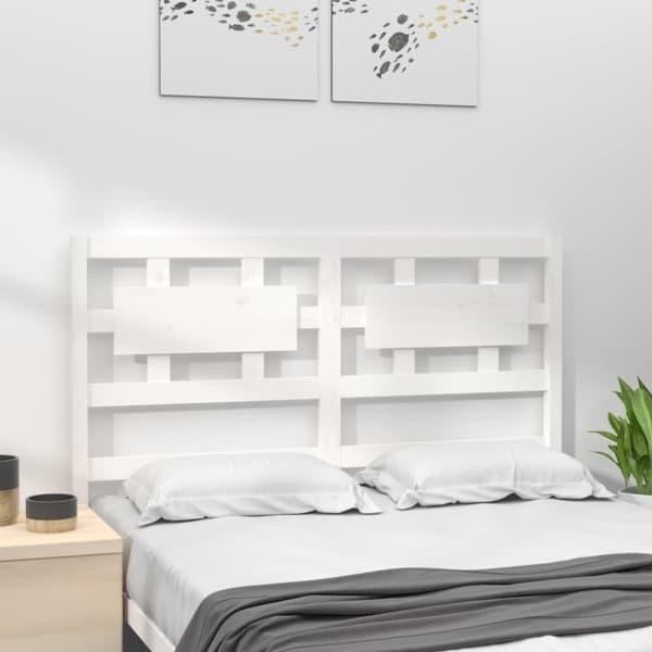 Sengegærde 205,5x4x100 cm massivt fyrretræ hvid - Sengegærde - Sengegærder - Home & Living
