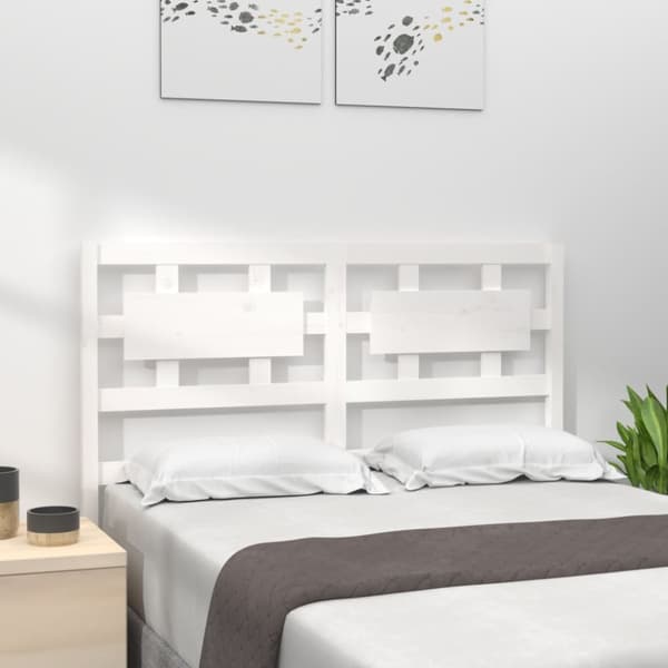 Sengegærde 205,5x4x100 cm massivt fyrretræ hvid - Sengegærde - Sengegærder - Home & Living