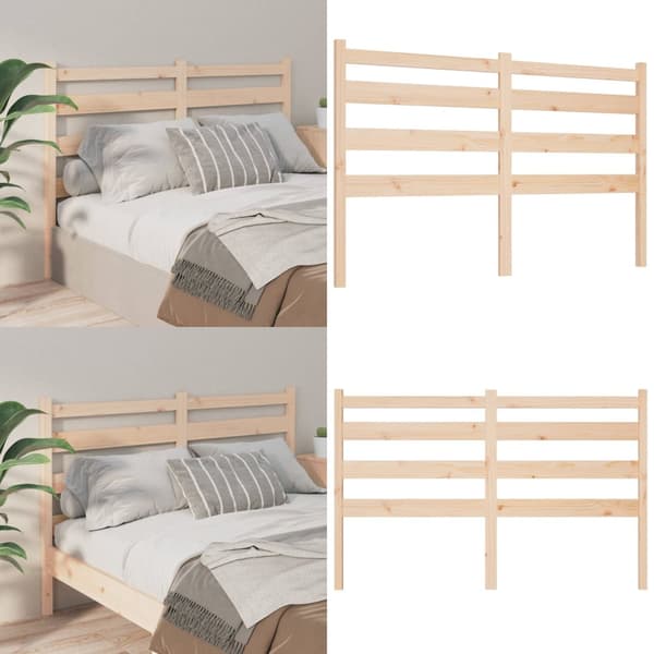 Sengegærde 126x4x100 cm massivt fyrretræ - Sengegærde - Sengegærder - Home & Living