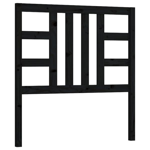 Sengegærde 96x4x100 cm massivt fyrretræ sort - Sengegærde - Sengegærder - Home & Living