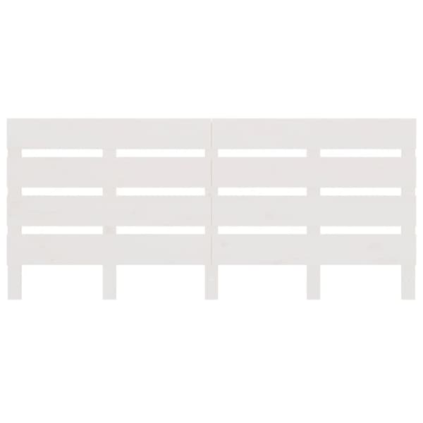 Sengegavl 140x3x80 cm massivt fyrretræ hvid - Sengegavl - Sengegavle - Home & Living