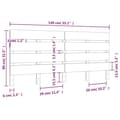Miniatyrbillede 7 af 7: Sengegavl 140x3x80 cm massivt fyrretræ hvid - Sengegavl - Sengegavle - Home & Living
