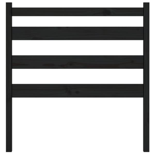 Sengegærde 96x4x100 cm massivt fyrretræ sort - Sengegærde - Sengegærder - Home & Living