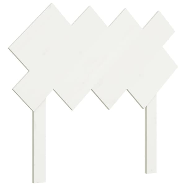 Sängynpääty valkoinen 92x3x81 cm täysi mänty - Sängynpääty - Sängynpäädyt - Home & Living