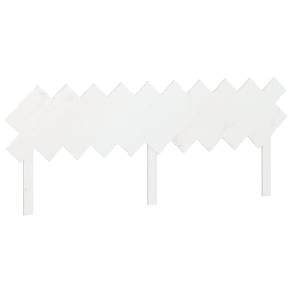 Sängynpääty valkoinen 196x3x80,5 cm täysi mänty - Sängynpääty - Sängynpäädyt - Home & Living