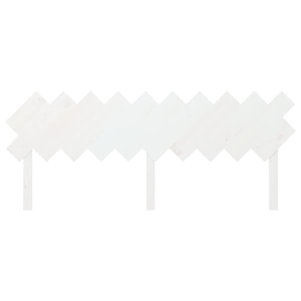 Sängynpääty valkoinen 196x3x80,5 cm täysi mänty - Sängynpääty - Sängynpäädyt - Home & Living