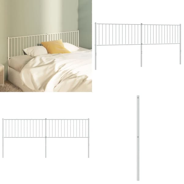 Sengegavl 200 cm metal hvid - Sengegavl - Sengegavle - Home & Living